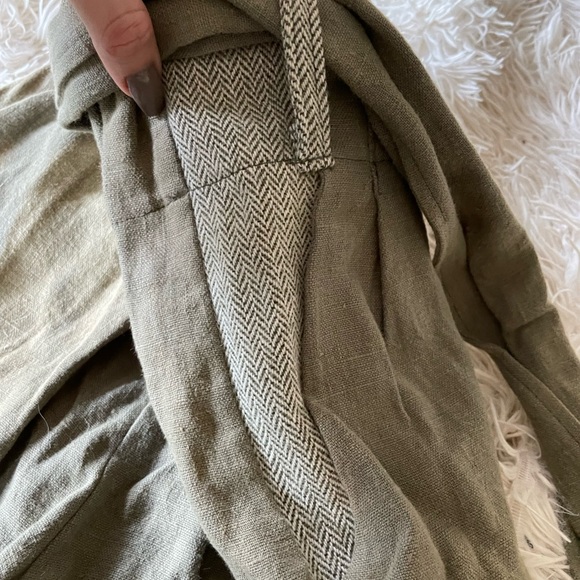 Rare!!! Pono Ena Linen paper bag style pants size small - Picture 4 of 6